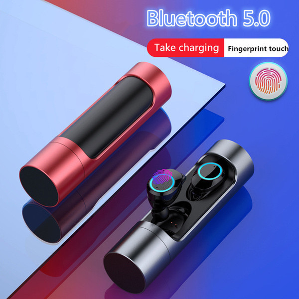 Wireless Bluetooth Headphones TWS earphones Fingerprint stereo HIFI sound quality bilateral mic android ios universal factory direct sale