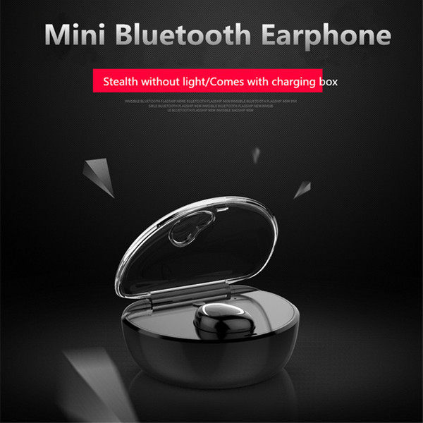 Bluetooth Headphones Mini stealth charging box V 4.1 exercise Music Earplugs type earphones monaural Small Headsets factory direct sale