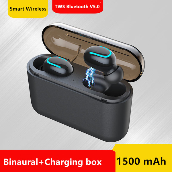 TWS wireless headphones bluetooth 5.0 in-ear mini invisibility earphones portable handiness earbuds HD high quality factory direct sale