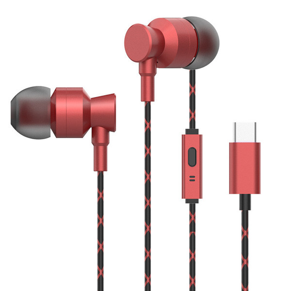 Wired Headphones type-c sport Music headsets drive-by-wire with mic and earplug stereo Headset VIVO xiaomi OPPO huawei universal android ios