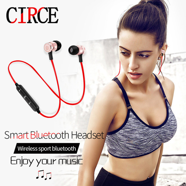 Wireless Bluetooth Headphones S6-6 metal magnetic motion earphones smart sports earbuds music headsets drive-by-wire factory direct sale