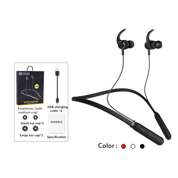 TH-H01 wireless bluetooth headphones hang neck in-ear sports headsets stereo bass earphones for iphone i7/8/9 plus IOS Andrion with retail