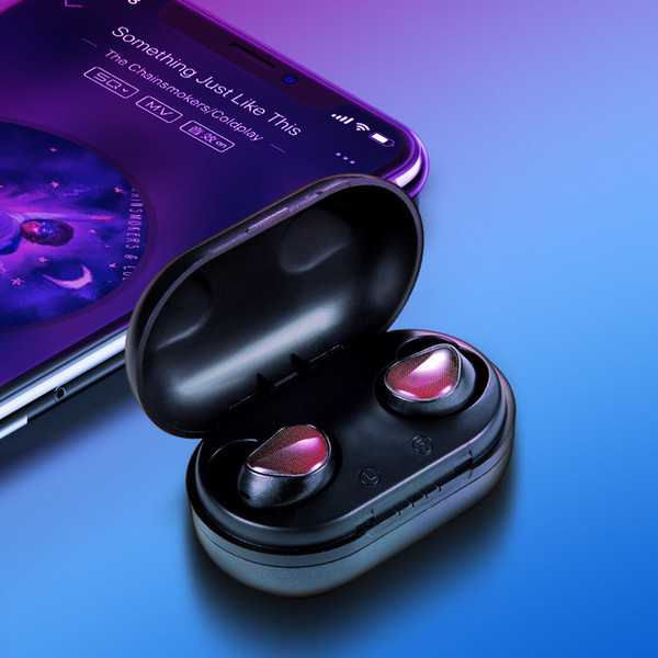 Wireless Bluetooth Earphones TWS headphones with Charging Box invisible mini stereo V 5.0 bilateral fingerprint earbuds Factory direct sale