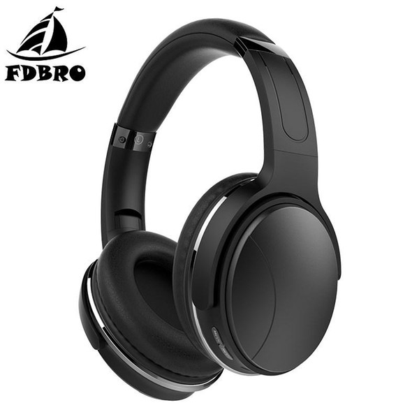 FDBRO Bluetooth HiFi Stereo Earphone Active Noise Cancelling Wireless Bluetooth Headphones Foldable Headset with Mic For Phone