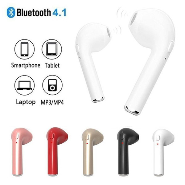 FDBRO i7s Mini Wireless Earphones Single Ear Bluetooth Earbuds Sport Hands Free Earphone Bass Headset with Mic for Mobile Phone