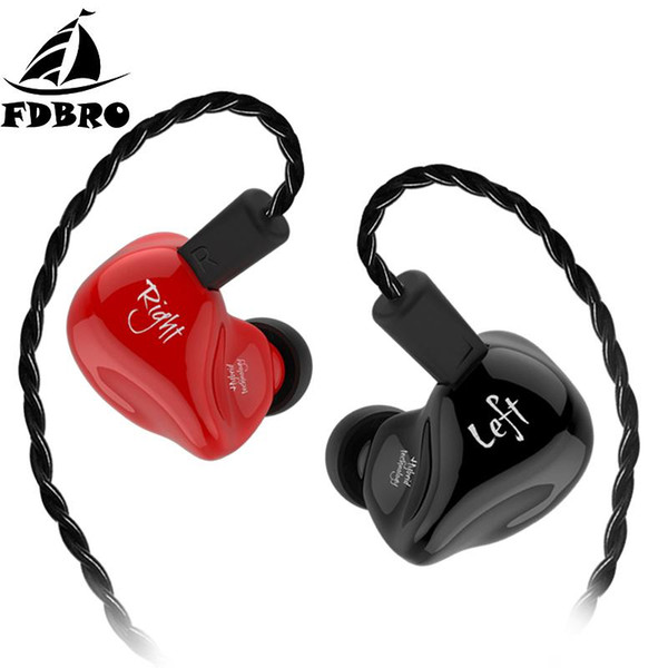 FDBRO KZ ZS4 Earphones Hybrid HIFI Stereo Headset In Ear Monitor Running Sport Headset Noise Cancelling Gaming Earbuds