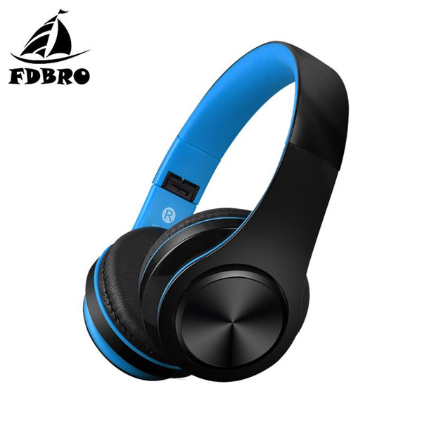 FDBRO HiFi Stereo Headphone Wireless Earphone Bluetooth Headphones Foldable Sport Music Headset With Mic Earbuds For Phone