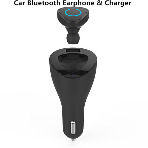 Roman R6000 Bluetooth Headset with Car Charger, 2 in 1 bluetooth earphone with Mic. supports music