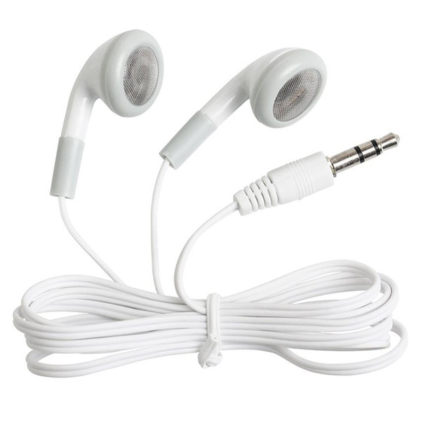 White Cheapest Disposable Earphone/Headset/Earbuds for Stall Party Museum Bus or Train Plane school as gift