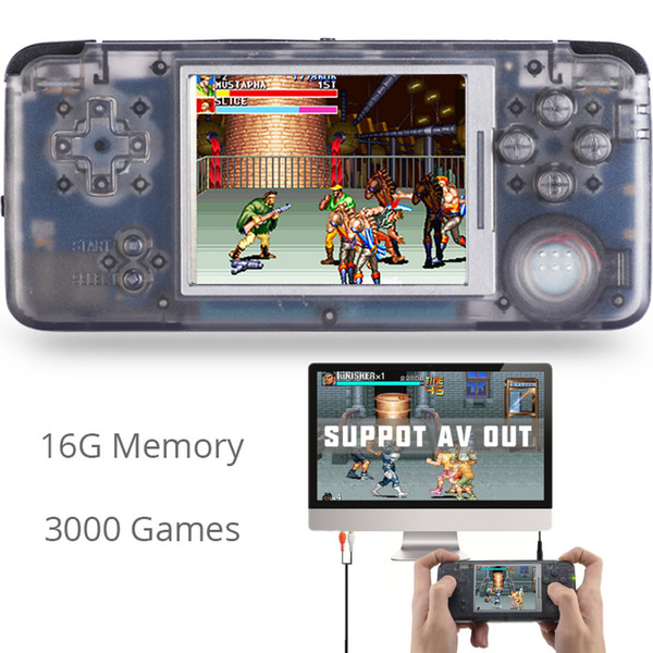 Retro Handheld Game Console Player Built in 16G Memory Portable 3.0 inch Large Screen Video Game Console To TV Support MP3 eBook