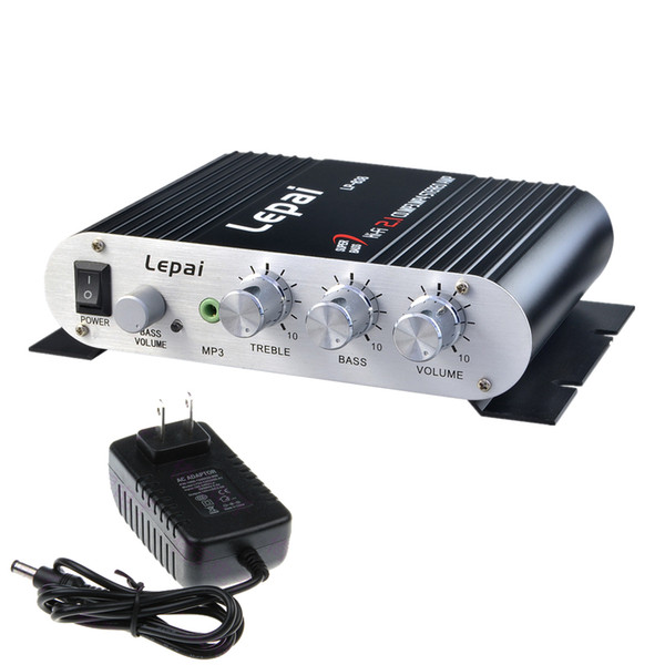 Lepai LP-838 2 Channels Desk Computer Car Mini Hi-Fi Power Amplifier Stereo with 12V 2A adapter