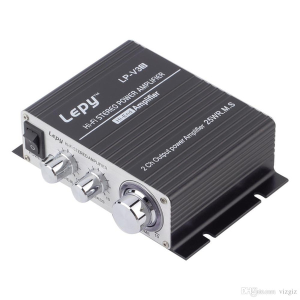 LEPY LP-V3S 12V 25W Mini Hi-Fi Stereo Amplifier Amp mp3 For iPod Motorcycle and Car