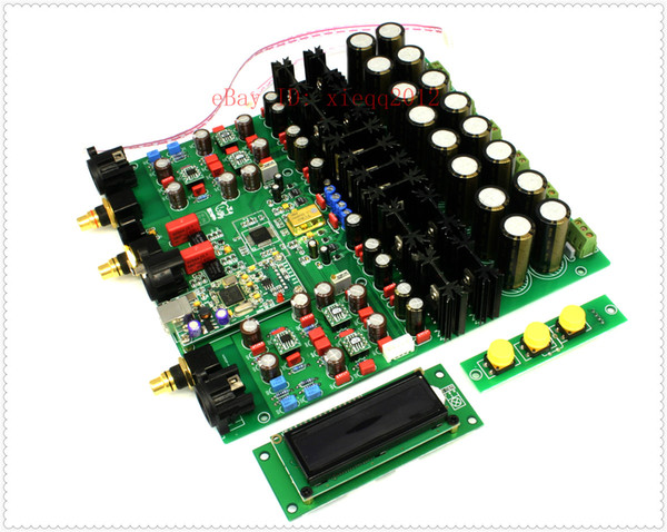 Q9 ES9018 DAC Sound decoder Support 192k/384k/32bit DSD128 Software Control Assembled Board