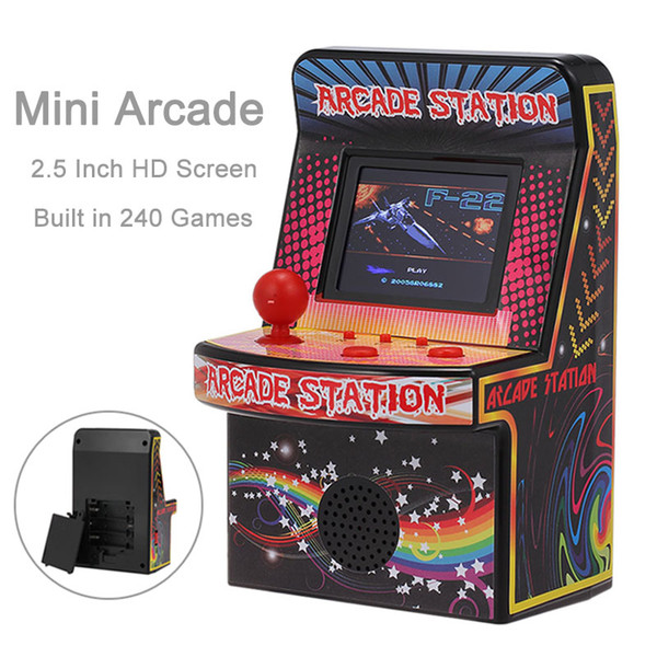 Portable Retro Mini Arcade Handheld Game Console 8 Bit 2.5 inch LCD Color Screen Game Arcade Built in 240 Classic Games For Kids