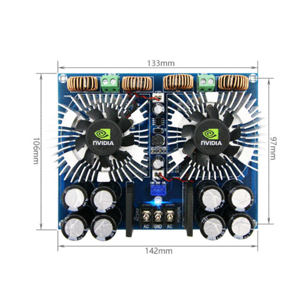 Aiyima TDA8954TH Digital Audio Amplifier Board 420W*2 High Power Two-channel Amplificador Dual AC24V wholesale Amplifier