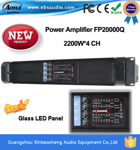 Fp20000q 2200w*4 Channel Professional Audio Power Amplifier, PA Subwoofer Amplifier, Stereo Amplifier with three year warranty