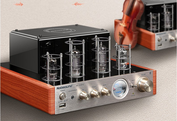 Nobsound MS-10D MKII Tube Amplifier Hifi Stereo Power Amplifier 25W*2 Vaccum Tube AMP Support Bluetooth and USB 110V or 220V LLFA