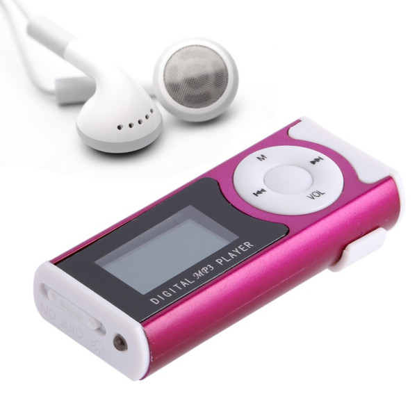 USB Mini Clip MP3 Player LCD Screen Support 16 GB Micro SD TF Card Slick Stylish Design Sport Compact 1.3 