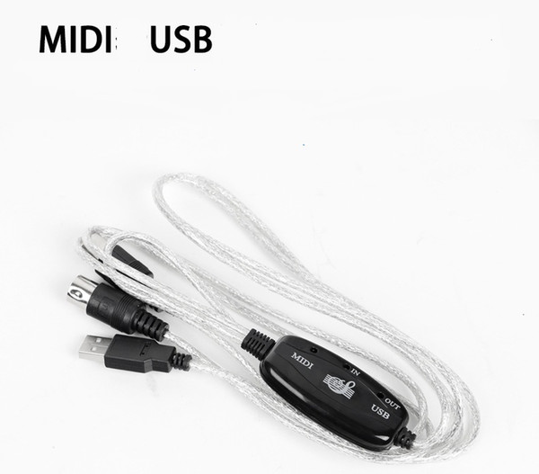 Wholesale link 100pcs USB MIDI CABLE music editing midi-usb electronic piano midi line Professional-grade performance