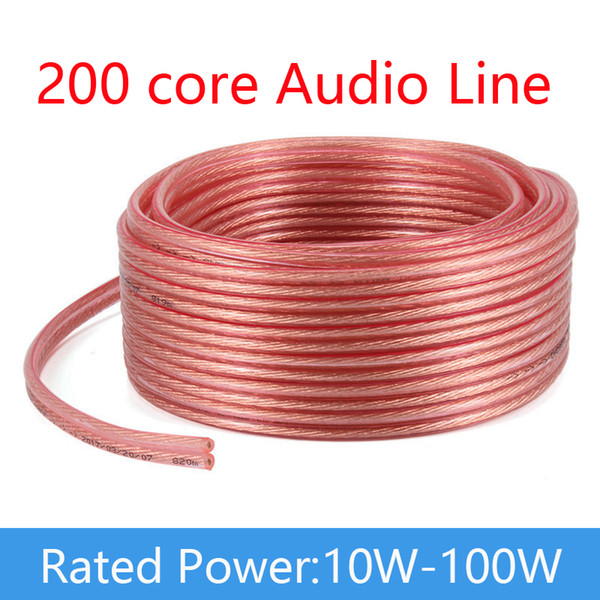 200 Core Speaker Wire Cable Audio Cable 2*100 Core DIY HIFI OFC Pure Oxygen-Free Copper For KTV Meeting Roo Public Speakers School Compny