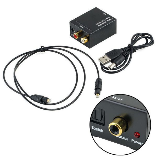 Optical 3.5mm Coaxial Toslink Digital to Analog Audio Adapter Converter RCA L/R