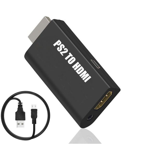 PS2 to HDMI 480i/480p/576i Audio Video Converter Adapter with 3.5mm Audio Output Supports All PS2 Display Modes