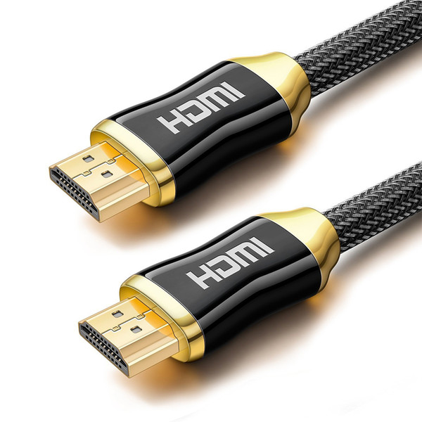 High Quality 2.0 Version 4K HDMI Line To HDMI Adapter For TV LCD Laptop Computer Zinc Alloy Braided HDMI Cable Male To Male YS-01