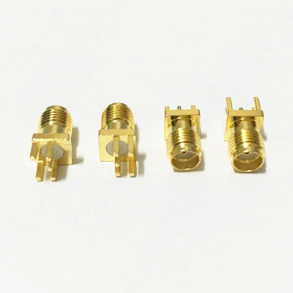 50Pcs\Lot Freeshipping Gold SMA Female SMA-KE Jack Solder PCB Clip Edge Mount Straight RF Adapter Connector 0.062'' 1.6mm