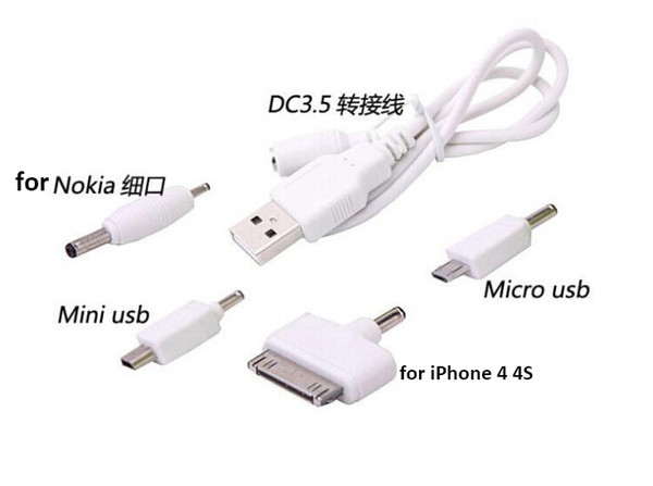 4 In 1 Universal USB Multi Charger Micro Mini USB Cable Adapter Power cables for iPhone Samsung camera MP3/4 PSP games Nokia