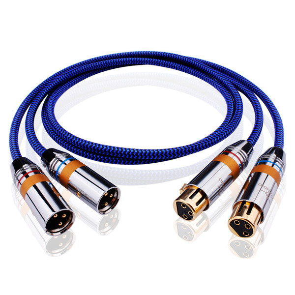 Super XLR Cable Pair Male To Female HIFI Single Crystal Copper Audio Cable For Speaker Mixer Amplifier