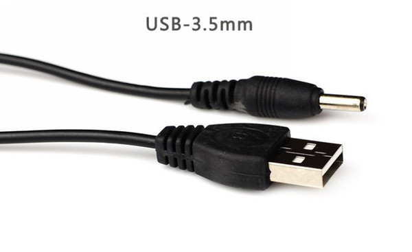 Wholesale 60CM/2FT USB Charger Cable to DC 3.5 mm Plug/Jack Dc3.5 Power Cable 2000pcs/lot