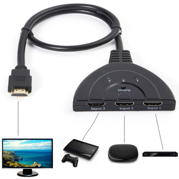 1080P HDMI Port MALE to 3 FEMALE Splitter Cable 3 IN 1 OUT for HDTV DVD Xbox 360