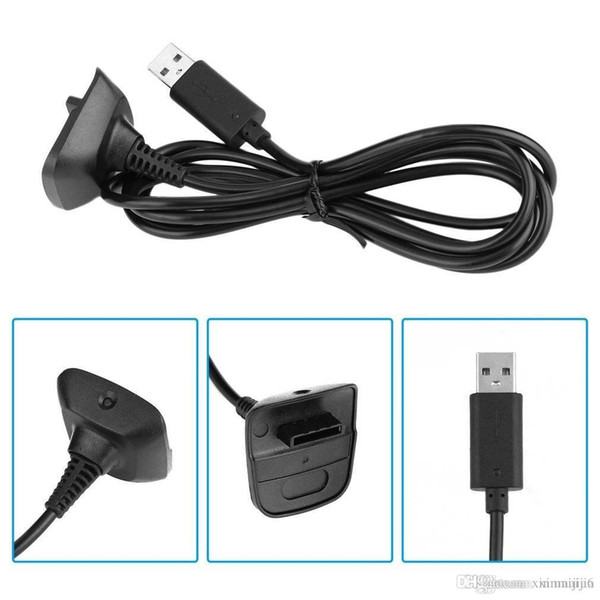 New USB Play&Charger Charge Cable Adapter For Xbox 360 Controller black