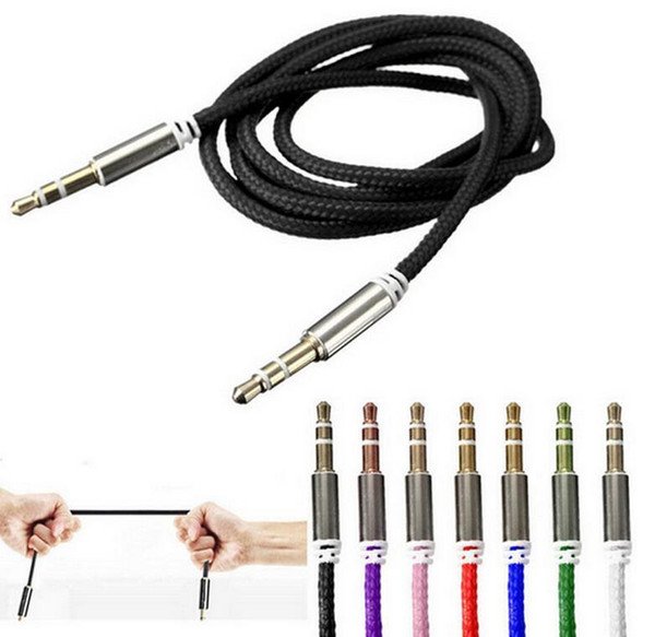 Gold 3.5mm Male to Male Car Aux Auxiliary Cord Stereo Audio Cable for Phone iPod random color