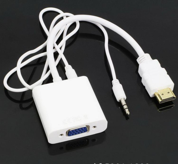 HDMI Male to VGA Female Video with Audio Output Cable 1080p HD Converter Adapter Connector for PC DVD TV Xbox DHL shipping