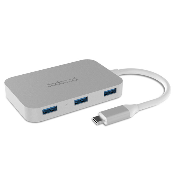 Freeshipping Aluminum Type C to 4-port USB 3.0 Hub with HDMI Output Port USB-C To HDMI HUB 4K HD for MacBook Pro Google Chromebook