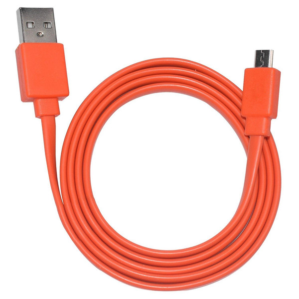 Flat Charging Power Supply Cable Cord Line for JBL Bluetooth Speaker Orange