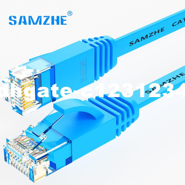 DHgate CAT6 Flat Ethernet Cable 250MHz 1000Mbps CAT 6 RJ45 Networking Ethernet Patch Cord LAN Cable for Computer Router Laptop