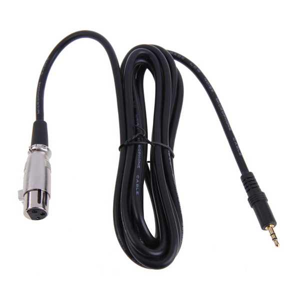 New XLR 3 Pin Female to Right Angle 1/8 XLR3F to Right-angle 3.5 mm TRS for DV camera/ microphone mic