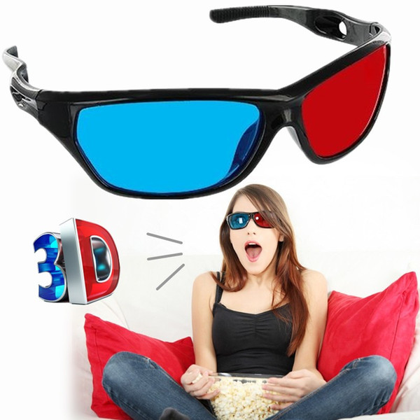 3D Glasses Universal White Frame Red Blue Anaglyph 3D Glasses For Movie Game DVD Video TV