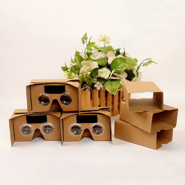 DIY Google VR Cardboard 2.0 V2 glasses VR paper boxes Virtual Reality 3D Viewing google II Glasses for iphone x STY106