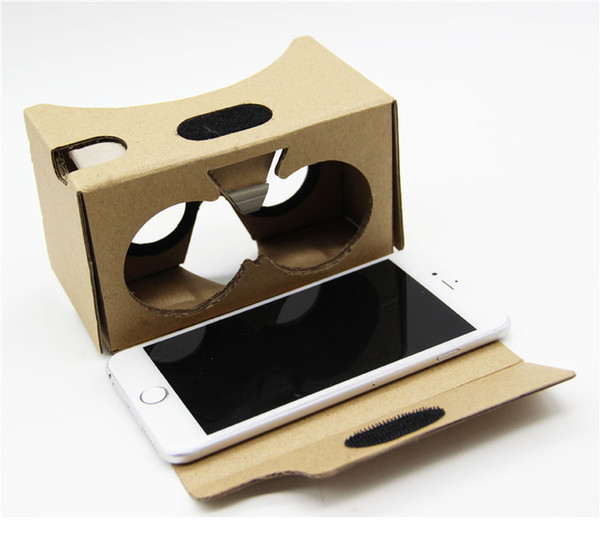 Google 2 2.0 Version Cardboard Glasses DIY 3D VR Boxes Virtual Reality V2 Viewing Carton Google Glasses for iphone 7 6s 6 plus Samsung s7 s8