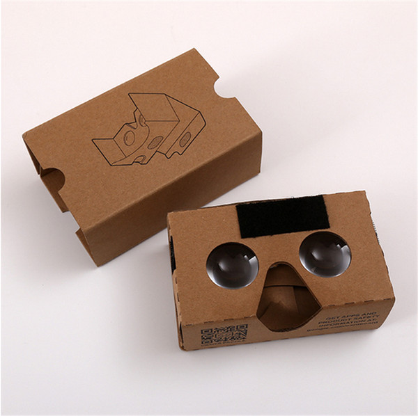 DIY Google Cardboard 2.0 V2 3D glasses paper boxes Virtual Reality Viewing google Version II Glasses for iphone 7 6 plus SE Samsung s8 plus