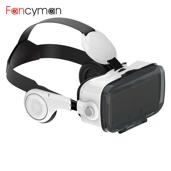 Wholesale- Fancyman VR Z4 3D Cardboard Virtual Reality VR Glasses Headset Vrbox + Stereo Headphone for 4-6