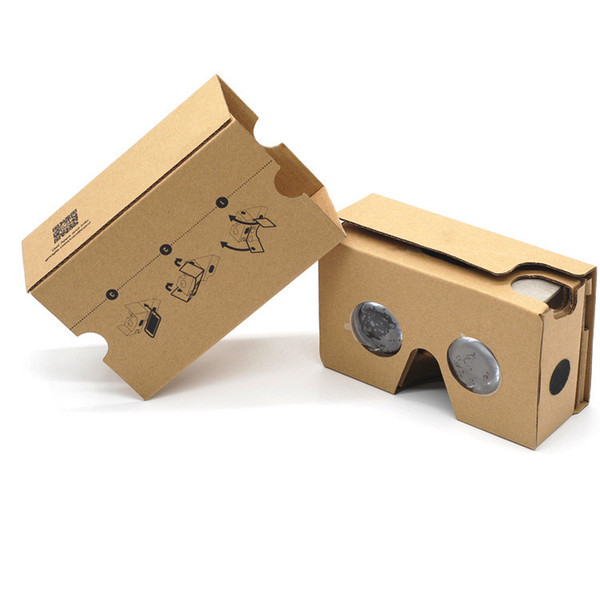 DIY Google Cardboard 2.0 V2 3D glasses VR boxes Virtual Reality Viewing google Version II Paper Glasses for iphone x 6S 7 plus Samsung s9