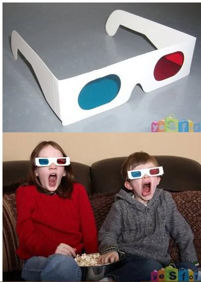 3500X NEW 3D Glasses Red Cyan/Blue Stereo Glasses Dimensional Anaglyph Glasses NEW Wholesale Free Shipping