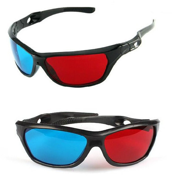 New Black Frame Universal 3D Plastic Glasses/Oculos/Red Blue Cyan 3D Glass Anaglyph 3D Movie Game DVD Vision/Cinema