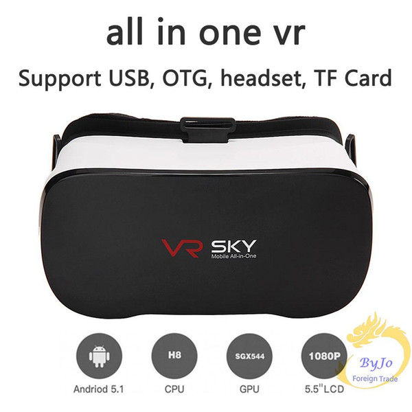 VR All In One CX-V3 Headset Allwinner H8 VR Octa Core 5.5 Inches 1080P FHD Display VR Immersive 3D Glasses