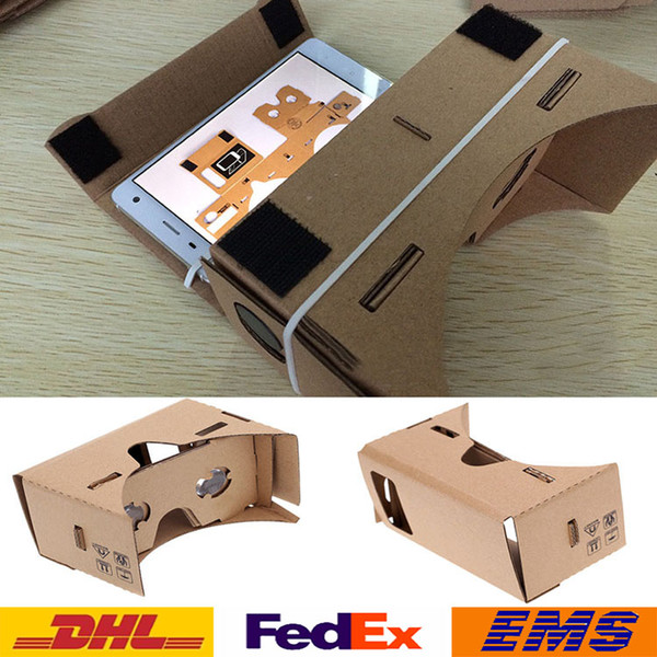 3D Glasses DIY Google Cardboard Mobile Phone Virtual Reality 3D Glasses Unofficial Cardboard Google VR Toolkit 3D Glasses 100pcs WX-G10