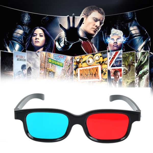 Newest Black Frame Universal 3D ABS glasses/Red Blue 3D glass Anaglyph Movie Game DVD vision/cinema